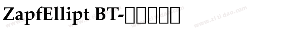 ZapfEllipt BT字体转换